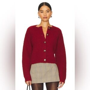 4th and Reckless: Red Button-Up Chunky Cardigan